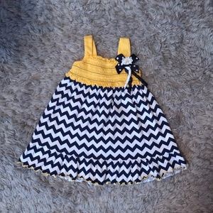 Sophie Rose: yellow, navy blue and white Dress